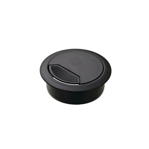 HAUSMANN CABLE GROMMET CHT0625-CGHT0525 -DF.8310 MATT BLACK ALUMINUM ALLOY FURNITURE FITTINGS RECTANGULAR