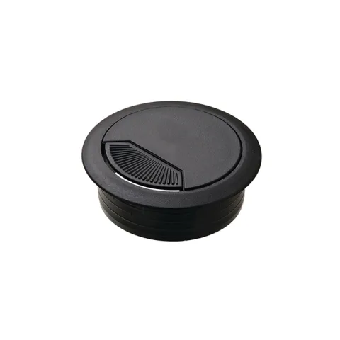 HAUSMANN CABLE GROMMET CHT0625-CGHT0525 -DF.8310 MATT BLACK ALUMINUM ALLOY FURNITURE FITTINGS RECTANGULAR