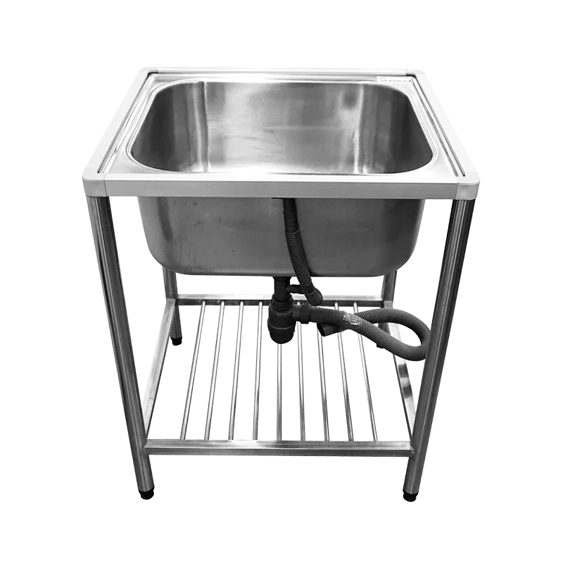 DOUBLE STAINLESS STEEL WHITE WITH STRAINER