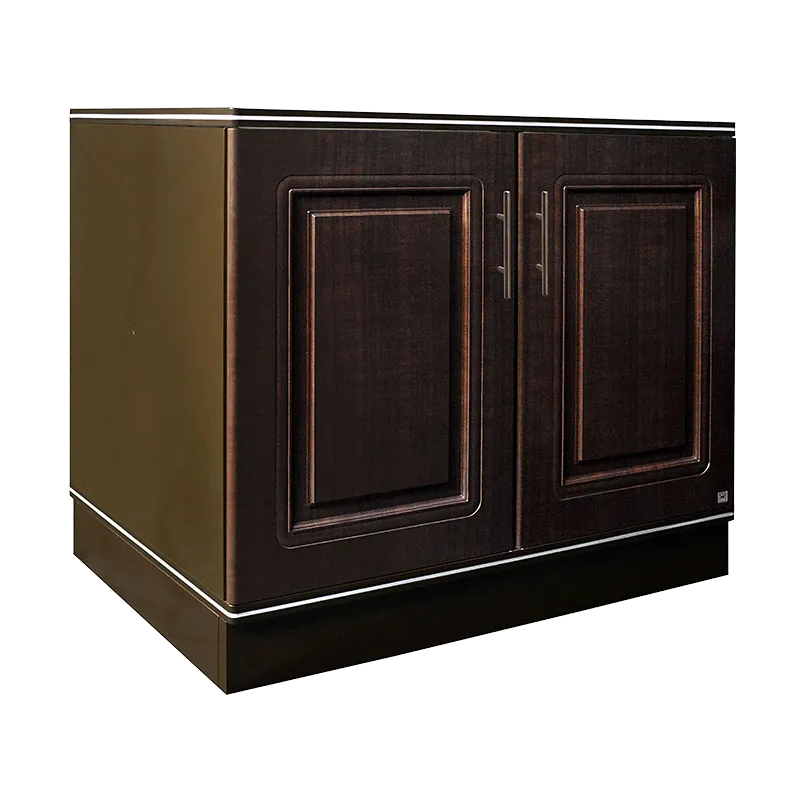 KING COUNTER CABINET PEARL DARK OAK DOUBLE