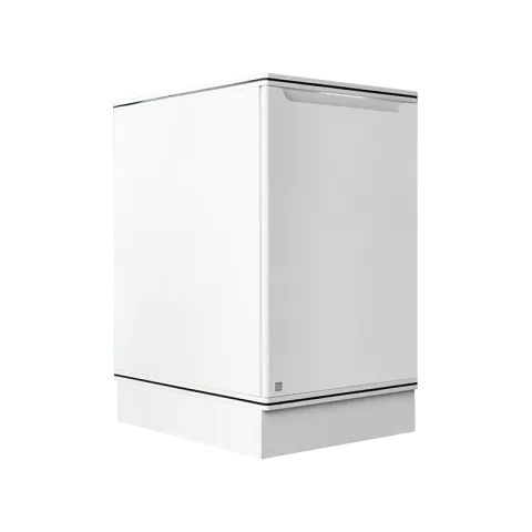 KING COUNTER CABINET PLATINUM WHITE PVC CURVE COUNTER