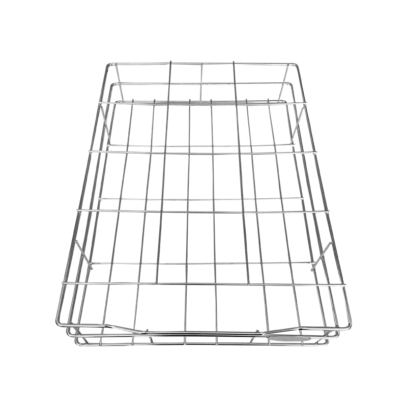 BREMEN PULL-OUT BASKET DDGL-6330 CHROME STAINLESS STEEL GLASS