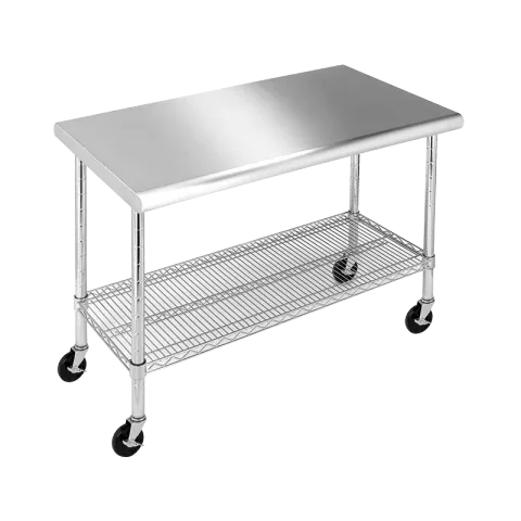 SEVILLE TABLE SHE18308W STEEL STEEL TOP