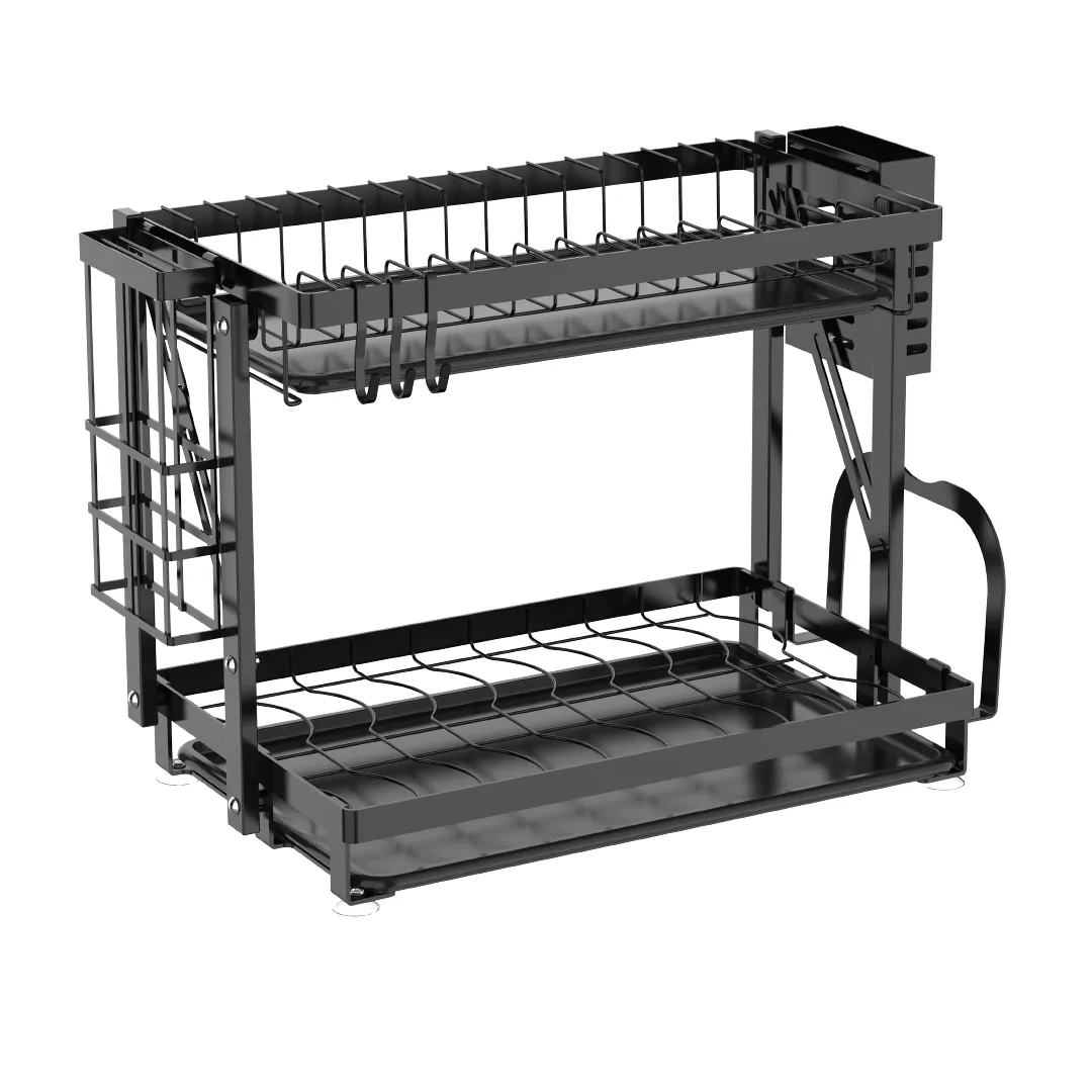 BREMEN DISH DRAINER DDB721-B112379 BLACK STEEL FOLDABLE 2L