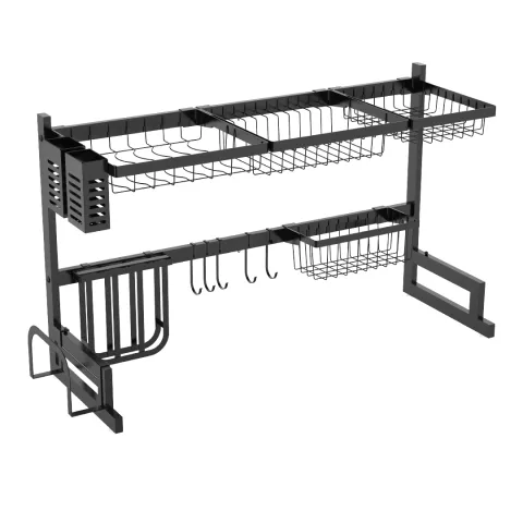 BREMEN DISH DRAINER DDB721-B112434 BLACK STEEL