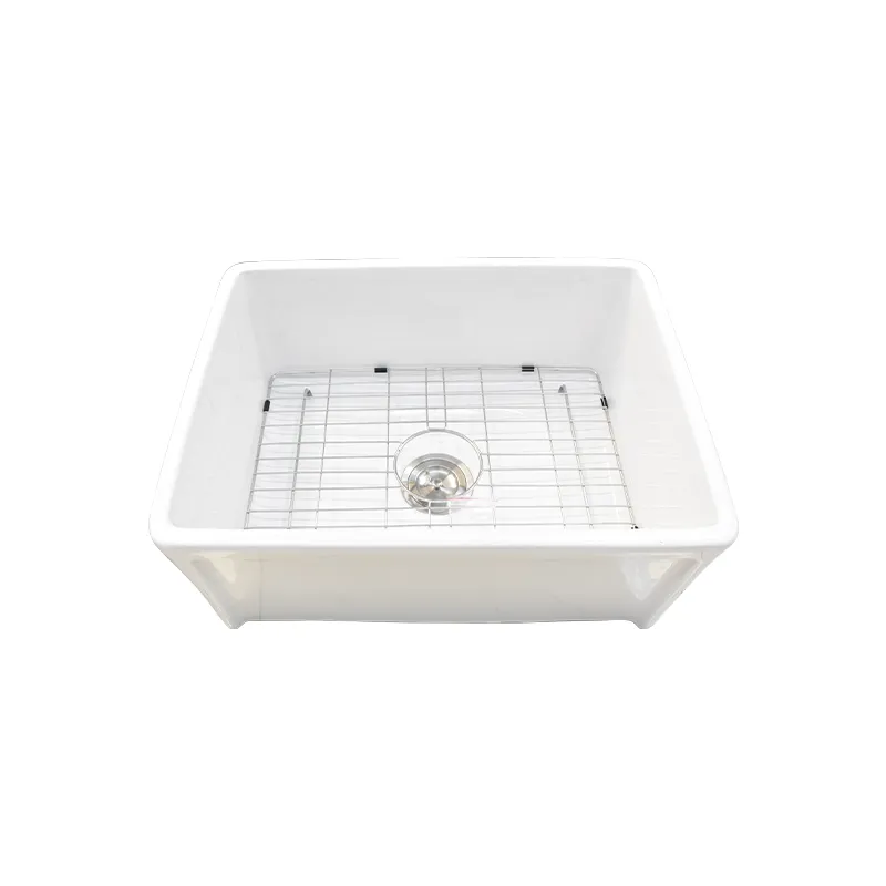 LA FONZA SINK SBP0822-KB001 WHITE CERAMIC COUNTERTOP RECTANGULAR