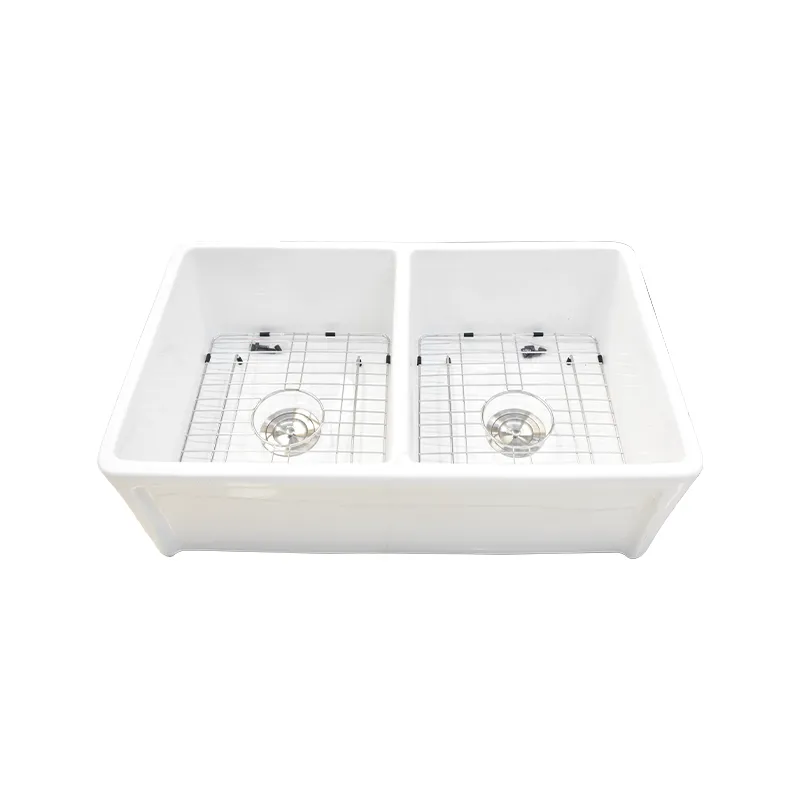 LA FONZA SINK SBPO822-KB003 WHITE CERAMIC COUNTERTOP RECTANGULAR