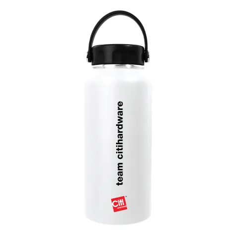 CITI VACUUM FLASK 6668 WHITE STAINLESS STEEL 304