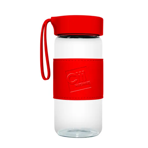 CITI GLASS BOTTLE GCZ0322-CLR TRANSPARENT GLASS WITH EMBOSSED LOGO