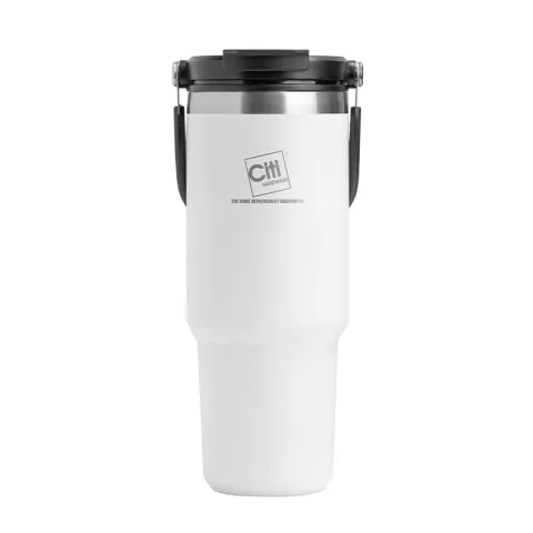 CITI VACUUM FLASK VCW0823-TCM-303 WHITE SS 304 W/ HANDLE