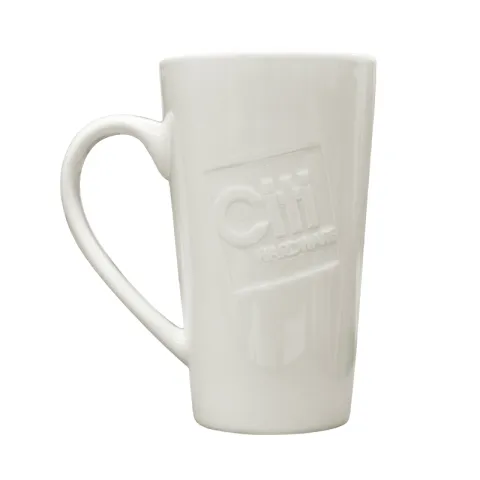 CITI MUG MCZ0823 WHITE CERAMIC EMBOSSED