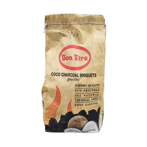 BFI CHARCOAL BRIQUETTES 2KG COCONUT-BASED BRIQUETS BLACK COCONUT SHELL BRICK PILLOW