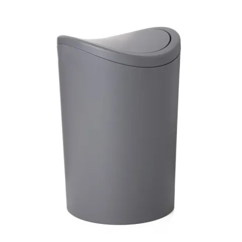 TATAY TRASH BIN 4470114 GREY POLYPROPYLENE SWING 6 LITERS