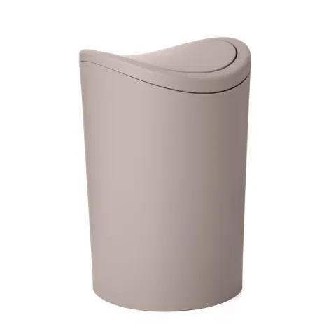 TATAY TRASH BIN 4470115 TAUPE POLYPROPYLENE SWING 6 LITERS