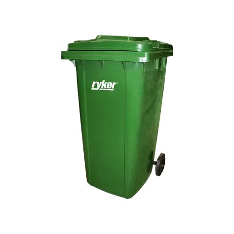 RYKER TRASH BIN XDL-240G2-19 GREEN PLASTIC SQUARE