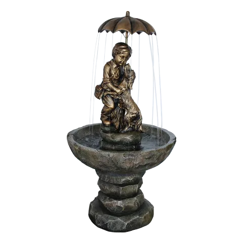 RYKER FOUNTAIN FRS0823-MZ11718GA GRAY POLYRESIN LED LIGHT
