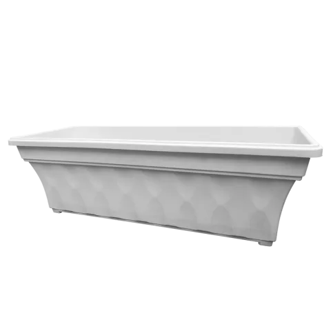 BABA POT PBK0524 BI-529 PLANTER BOX WHITE WHITE BIODEGRADABLE PP