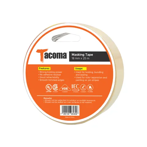 TACOMA MASKING TAPE MTY-0923W WHITE CREPE PAPER