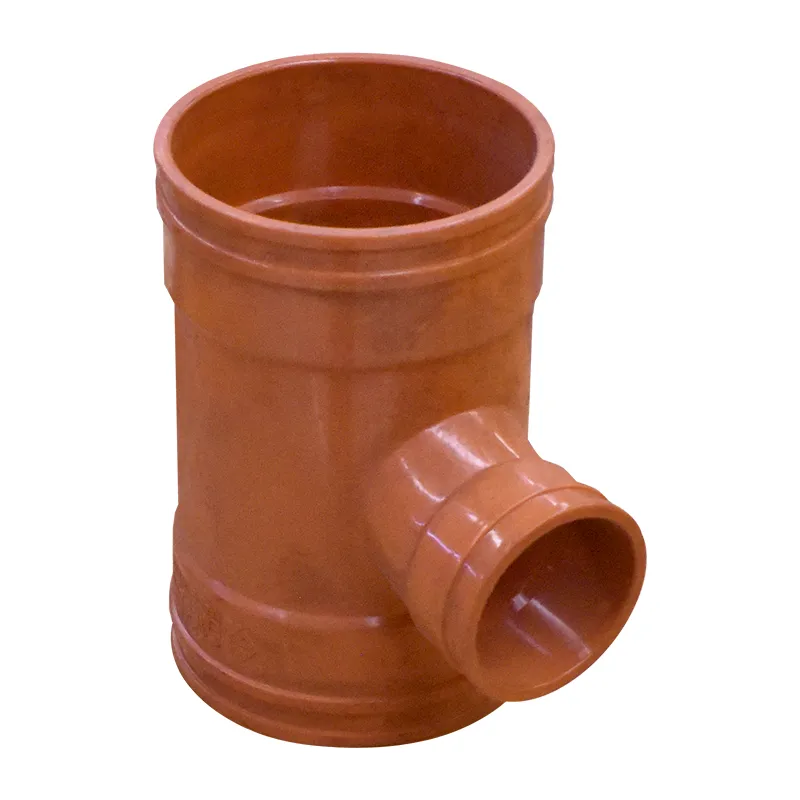 ORANGE PVC SANITARY FITTINGS TEE REDUCER