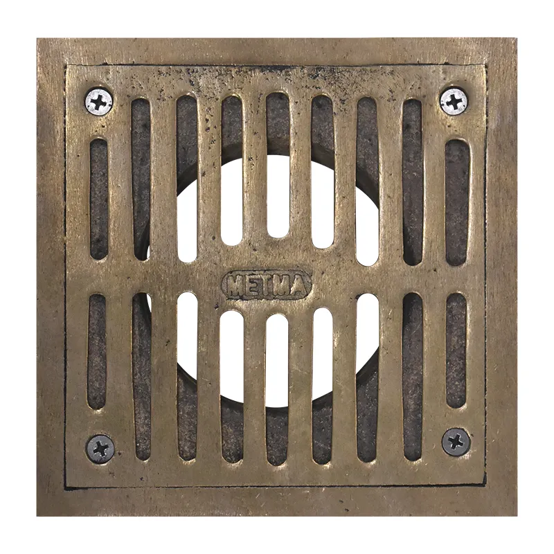 FLOOR DRAIN METMA 222 4" BRASS