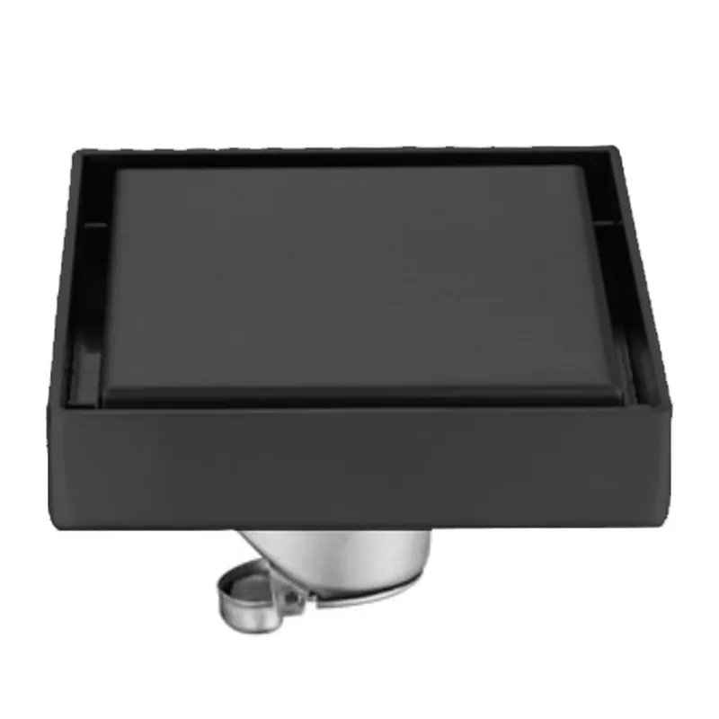 LA FONZA FLOOR DRAIN FLT0224-LFSA010BZ-BK MATTE BLACK STAINLESS STEEL 304 SIDE DRAINAGE SQUARE