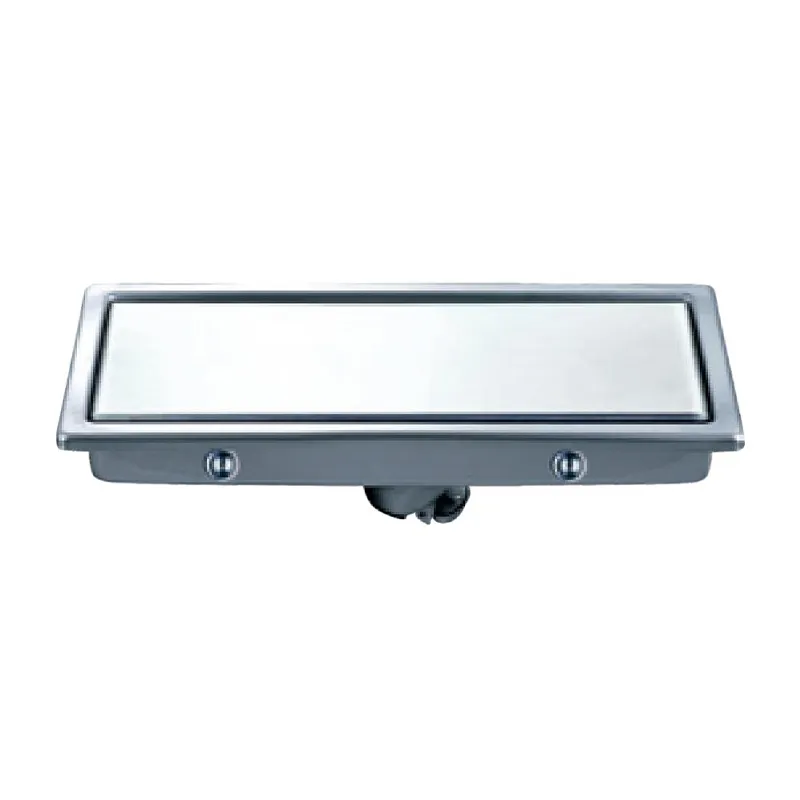 LA FONZA FLOOR DRAIN FLT0224-LFSA100200Y BRUSHED STAINLESS STEEL 304 SIDE DRAINAGE RECTANGULAR