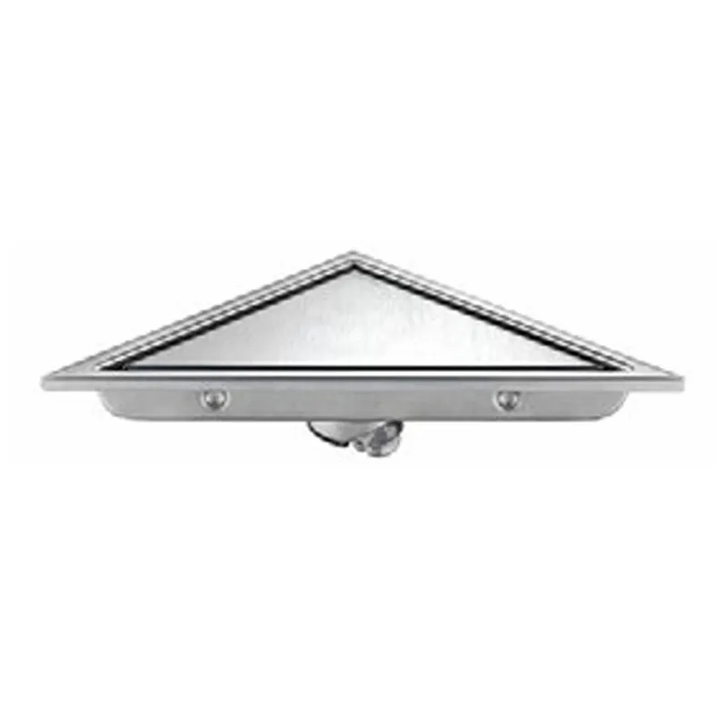 LA FONZA FLOOR DRAIN FLT0224-LFSA134BZ BRUSHED STAINLESS STEEL 304 SIDE DRAINAGE TRIANGLE