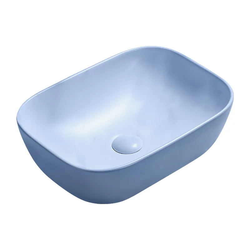 LA FONZA LAVATORY MESTRE LLP0125-78105ML MATT SKY BLUE CERAMIC COUNTER TOP SQUARE