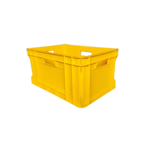PLASTMANN CRATE MPC YELLOW PLASTIC CRATE NESTABLE & STOCKABLE