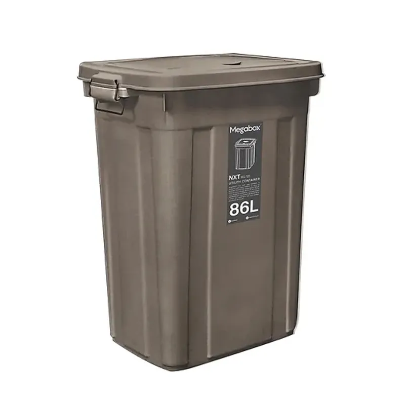 MEGABOX STORAGE BOX MG-725 86L BEIGE/GRAY PLASTIC RESINS UTILITY CONTAINER RECTANGULAR