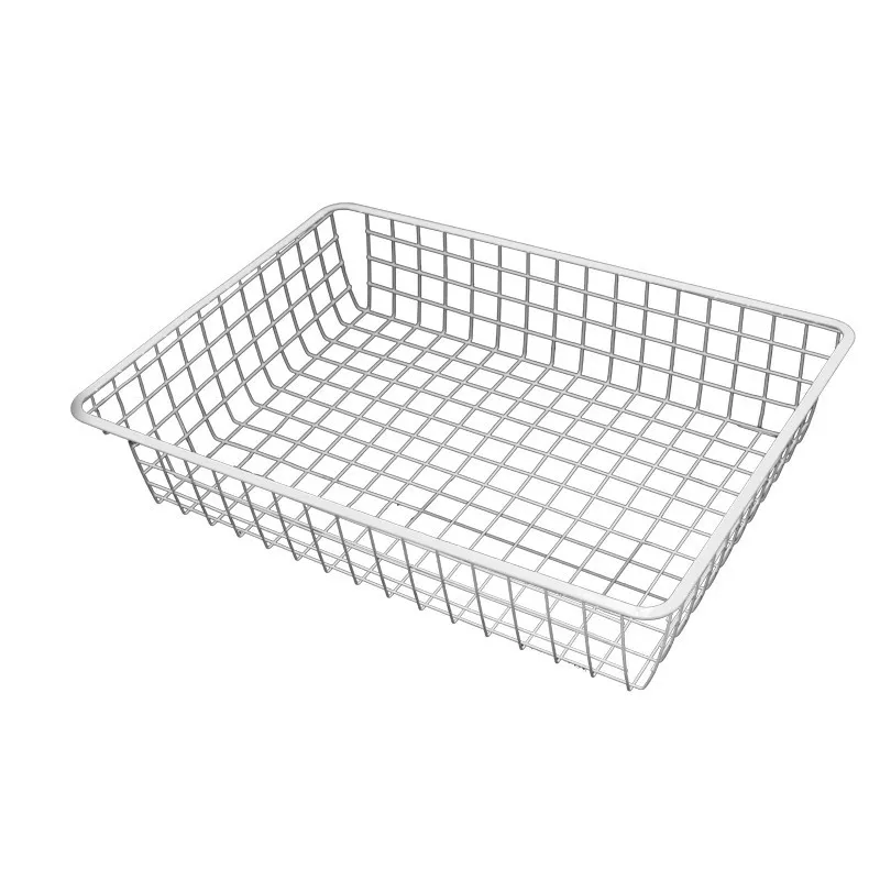 STACK BASKET 14158 WHITE STEEL BASKET WIRE BASKET