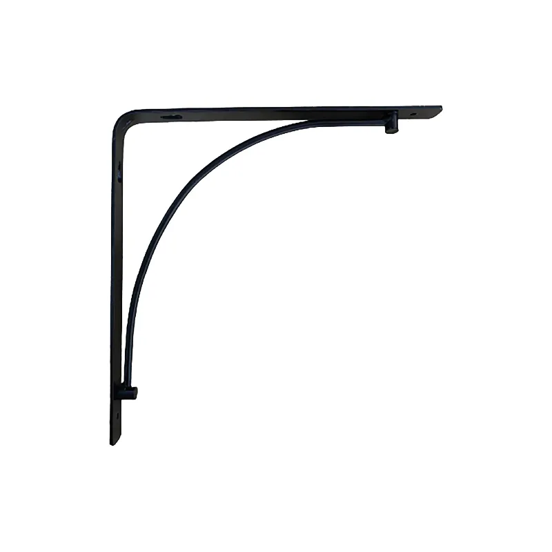 STACK SHELF BRACKET BSY092020-6B BLACK IRON BRACKET CURVE