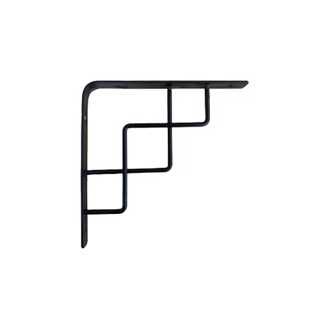 STACK SHELF BRACKET BSY092020-12B BLACK IRON BRACKET ZIGZAG