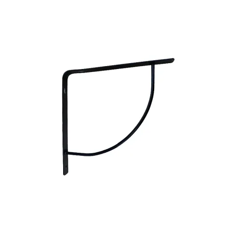STACK SHELF BRACKET BSY092020-18B BLACK IRON BRACKET HALF-OVAL