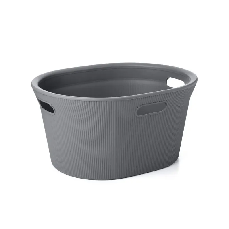 TATAY LAUNDRY BASKET 1042014 GREY PVC BASKET LAUNDRY BASKET