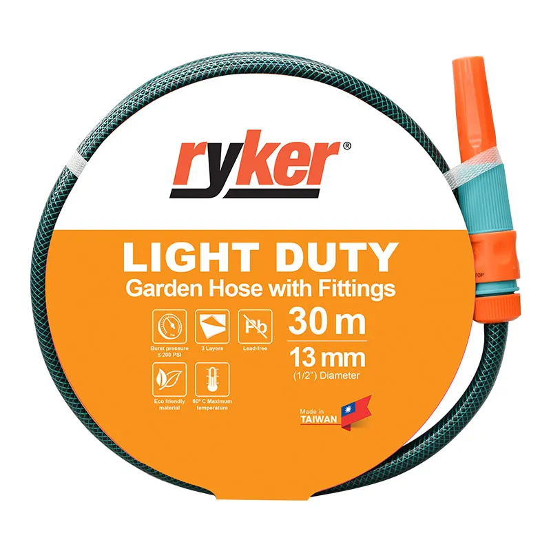 RYKER GARDEN HOSE LD1230 BRIGHT GREEN PVC LIGHT DUTY