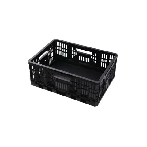STACK CRATE HDKCS112019/STK320230 BLACK PLASTIC CRATE KNOCK DOWN CRATE