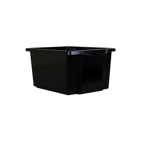 STACK CRATE CC819-1025 BLACK PLASTIC CRATE STORAGE BOX
