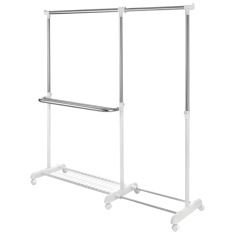 STACK HANGER CITIH1L2K-WH WHITE STEEL CLOTHES HANGER EXTENDABLE