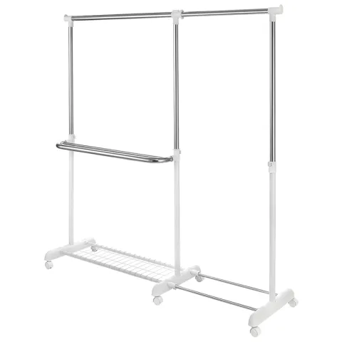 STACK HANGER CITIH1L2K-WH WHITE STEEL CLOTHES HANGER EXTENDABLE