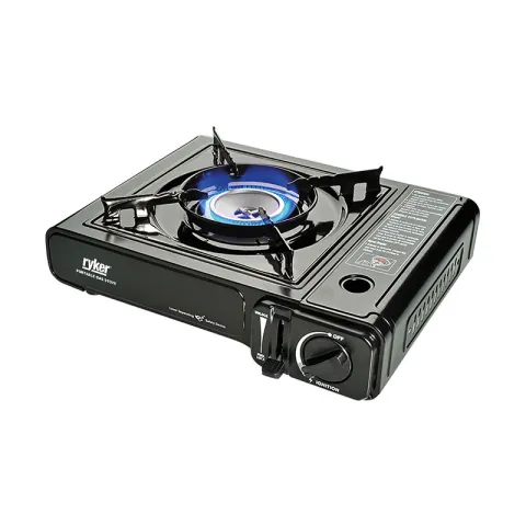 RYKER GAS STOVE PRM-MS-2500 BLACK STAINLESS PORTABLE SQUARE