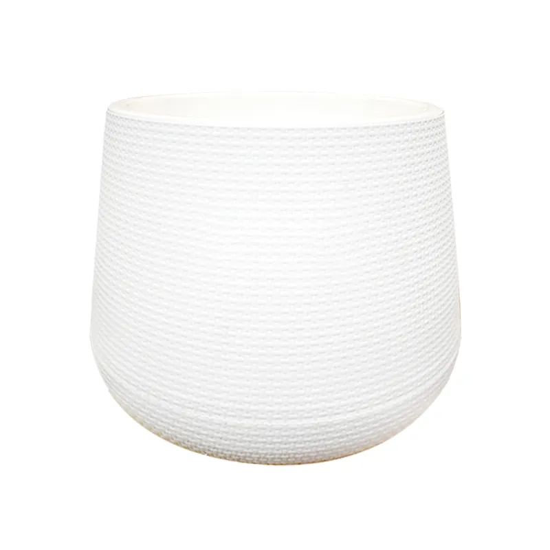 RYKER POT PRK0920-KD2213NW WHITE PVC DECORATIVE ROUND