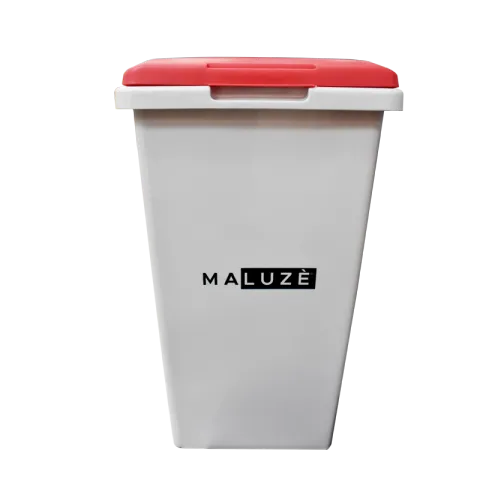 MALUZE TRASH BIN TB821-D063 RED POLYPROPYLENE INDOOR BIN SWING BIN