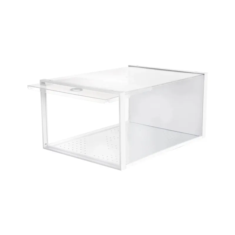 INABOX SHOE BOX CITI-13291 WHITE PP + ABS SINGLE STACKABLE