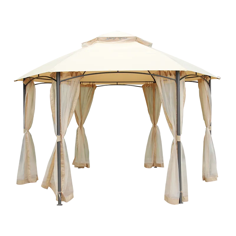 RYKER GAZEBO HEXA GRG0523 GHG225 GOLD BRONZE POLYESTER