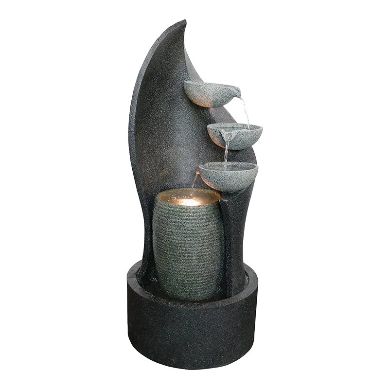 RYKER FOUNTAIN FRS0823-MZ15260GA GRAY POLYRESIN LED LIGHT