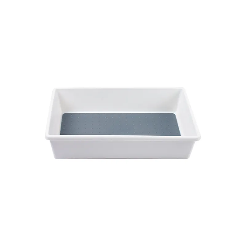 INABOX TRAY SA-8494 GRAY PLASTIC RUBBER BASE TRAY SQUARE
