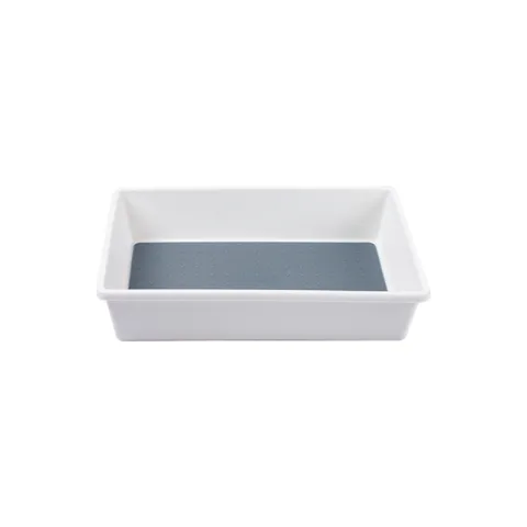 INABOX TRAY SA-8494 GRAY PLASTIC RUBBER BASE TRAY SQUARE