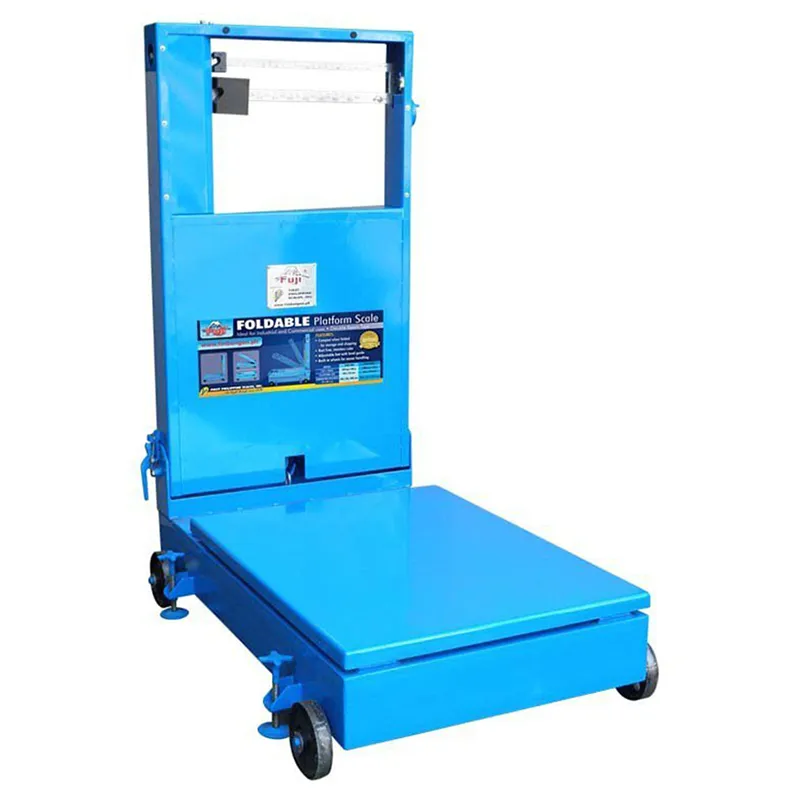 FUJI WEIGHING SCALE FFBP-500 BLUE STAINLESS STEEL PLATFORM FOLDABLE BEAM