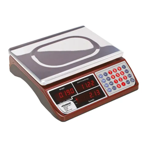 HAUSMANN WEIGHING SCALE ACS-30-JE41 MAROON STAINLESS STEEL PLATE 30KG DIGITAL PLATFORM
